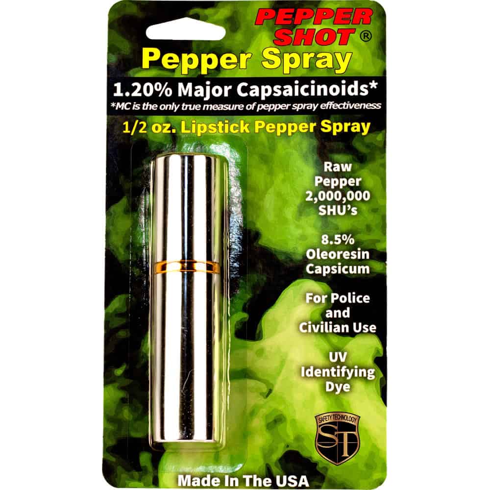 Pepper Shot Lipstick Pepper Spray, 1.2% MC Formula, Half Ounce Canister, Discreet Makeup Tube Design, Black, Pink Silver, Women's Concealed Self Defense - Image 11
