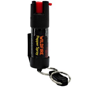 Wildfire Pepper Spray with Belt Clip and Quick Release Key Chain, 1.4% MC, 2 Million SHU, Maximum Heat Formula, 6-8 Feet Range, Stream Pattern, 6-10 Bursts, Hottest Pepper Spray, Self Defense